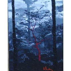l'arbre rouge acrylique 35x27-A